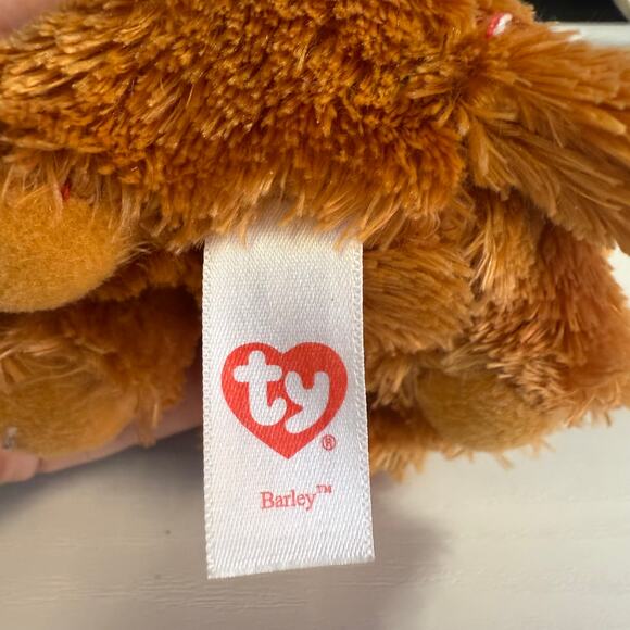 Ty Beanie Boo Barley Dog Plush 6” | EUC VelveTy Brown Puppy Stuffed Animal - Picture 5 of 5